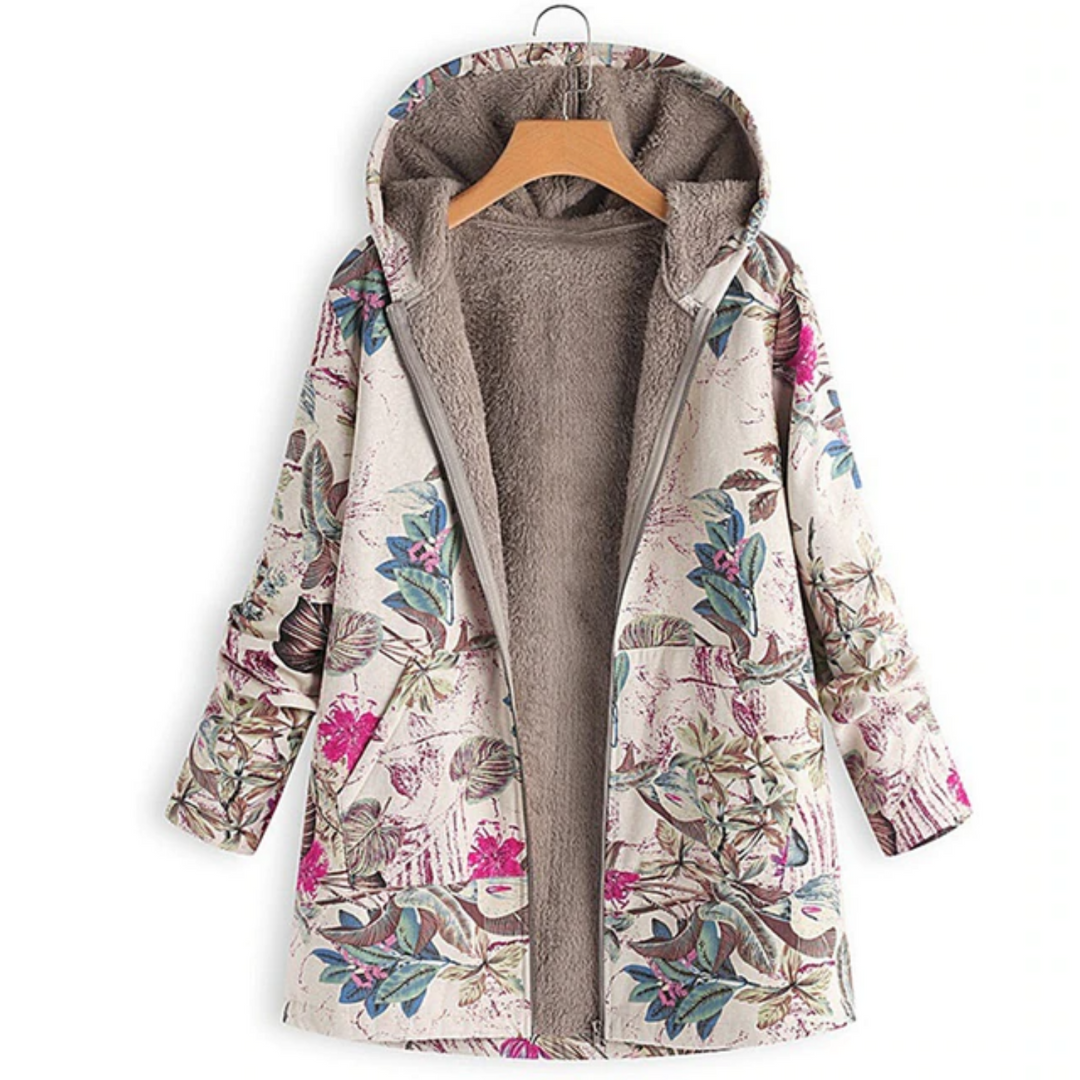 EB | Warme Damenjacke Mit Blumigem Design