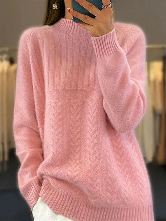 EB | Hoher Hals Gerippt Pullover
