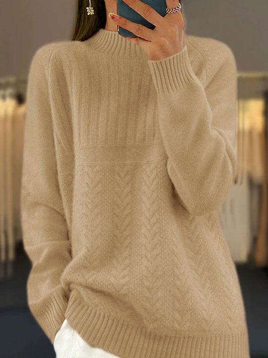 EB | Hoher Hals Gerippt Pullover