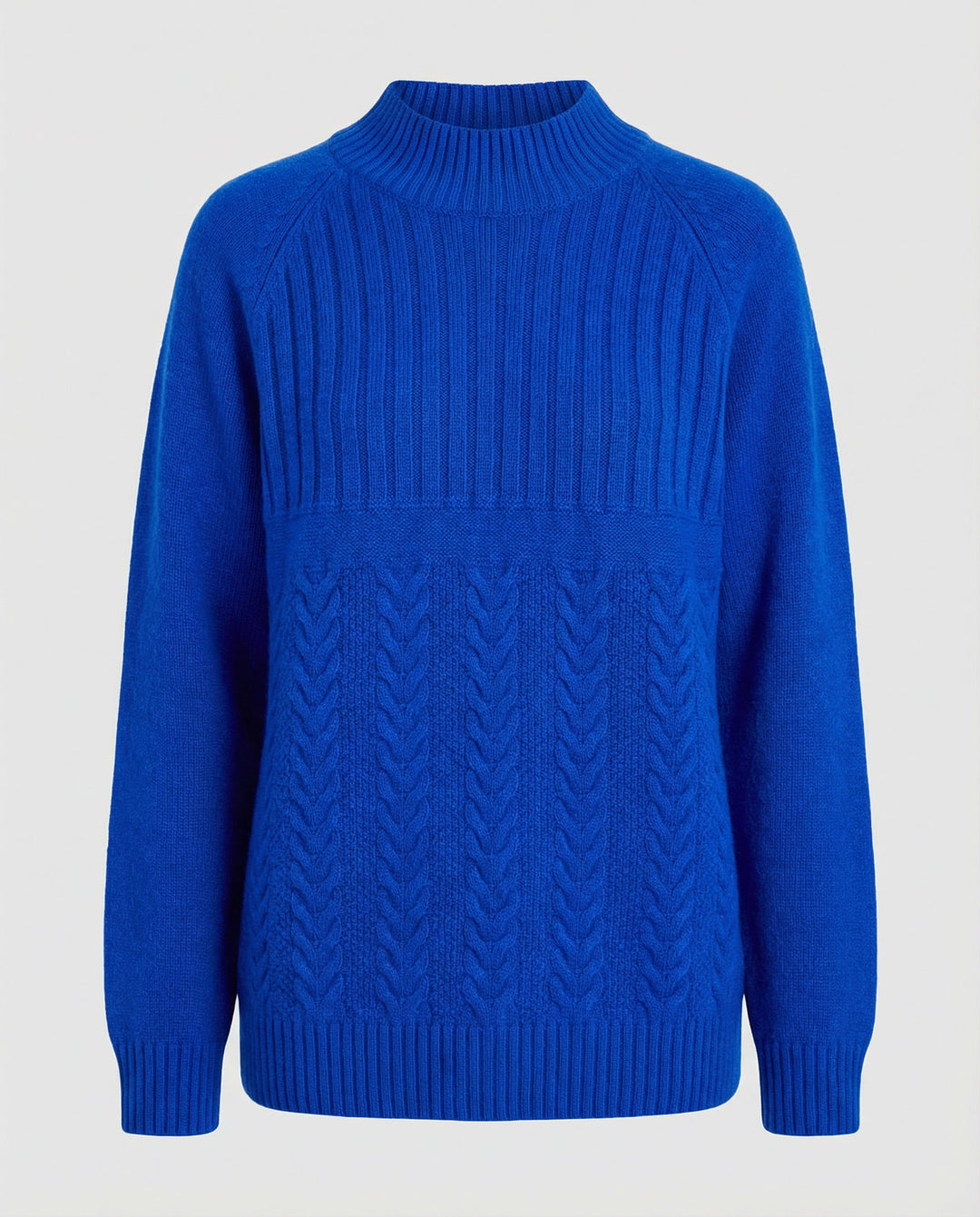 Gerippter Damen Pullover Hoher Kragen | EB