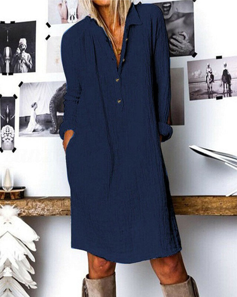 EB | Langarm Einfarbig Kleid