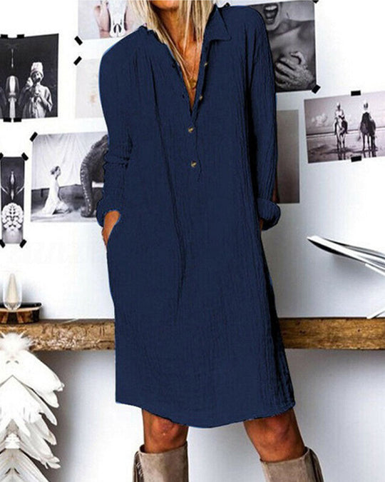 EB | Langarm Einfarbig Kleid