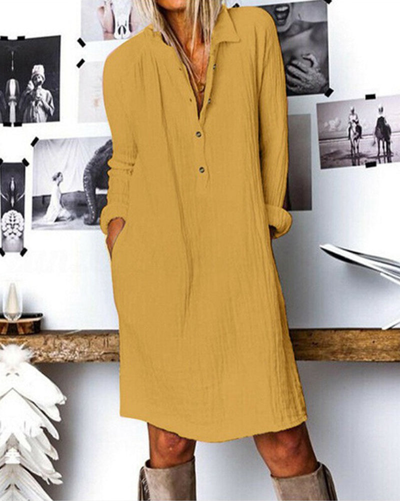 EB | Langarm Einfarbig Kleid
