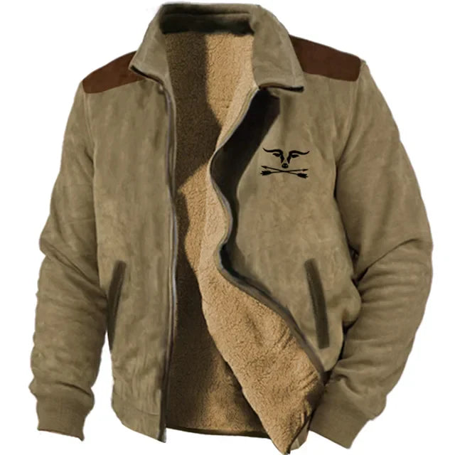 EB | Grafische Fleece-Herrenjacke mit Reißverschluss Casual und Komfortabel