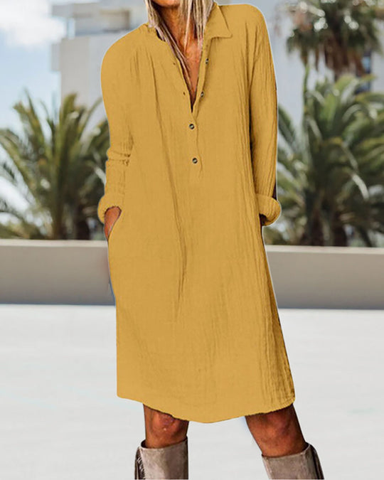 EB | Langarm Einfarbig Kleid