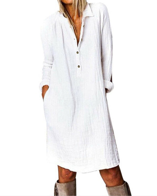 EB | Langarm Einfarbig Kleid