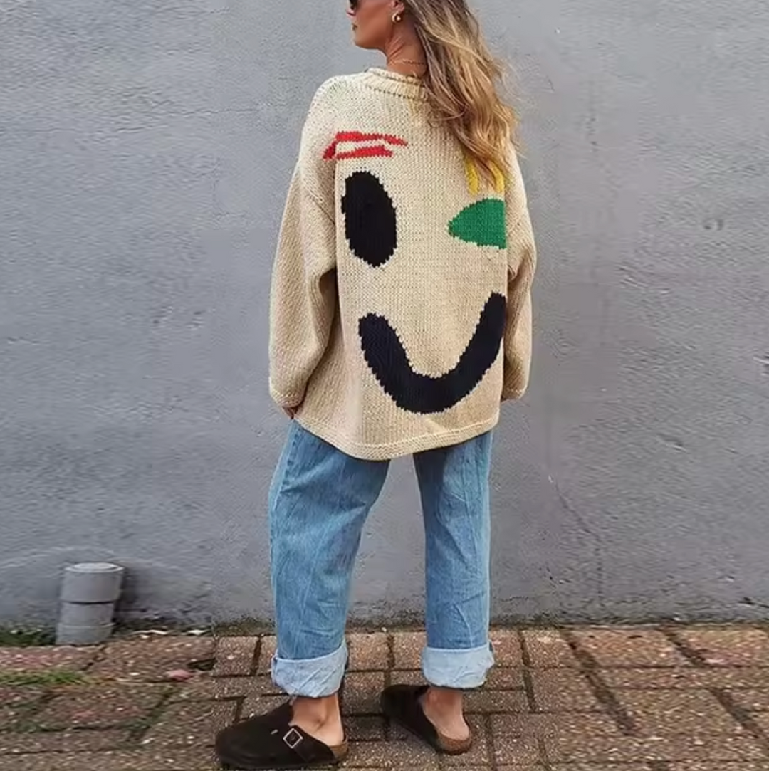 EB | Gemütlicher Übergroßer Baumwollstrickpullover