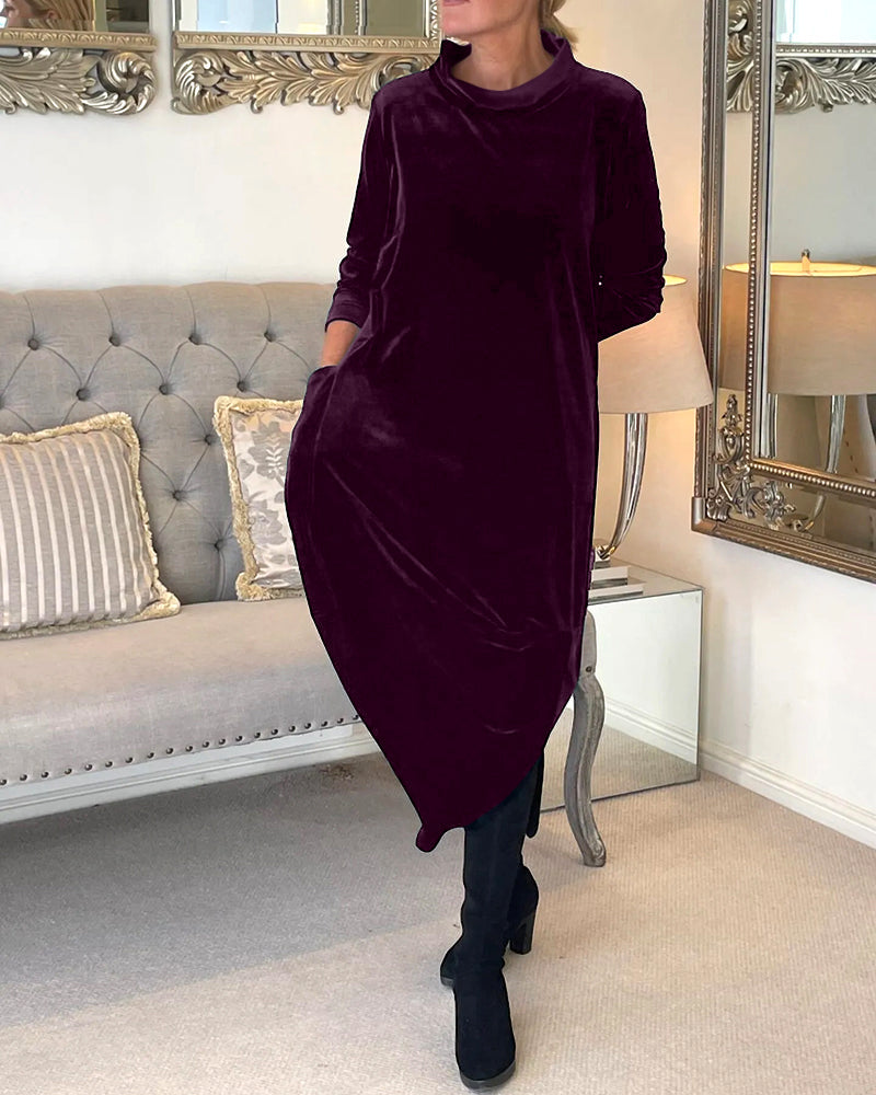 EB | Elegantes Samtkleid mit Bauchabdeckung
