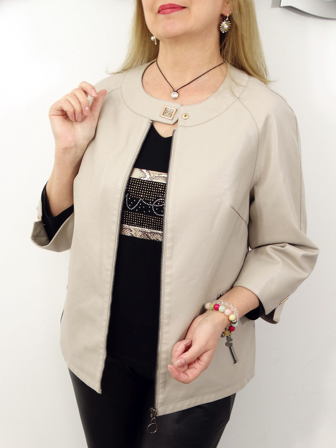 EB | Schicke Kunstlederjacke