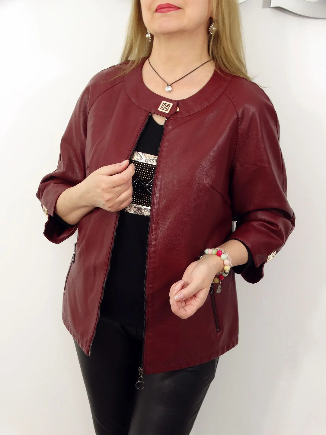 EB | Schicke Kunstlederjacke