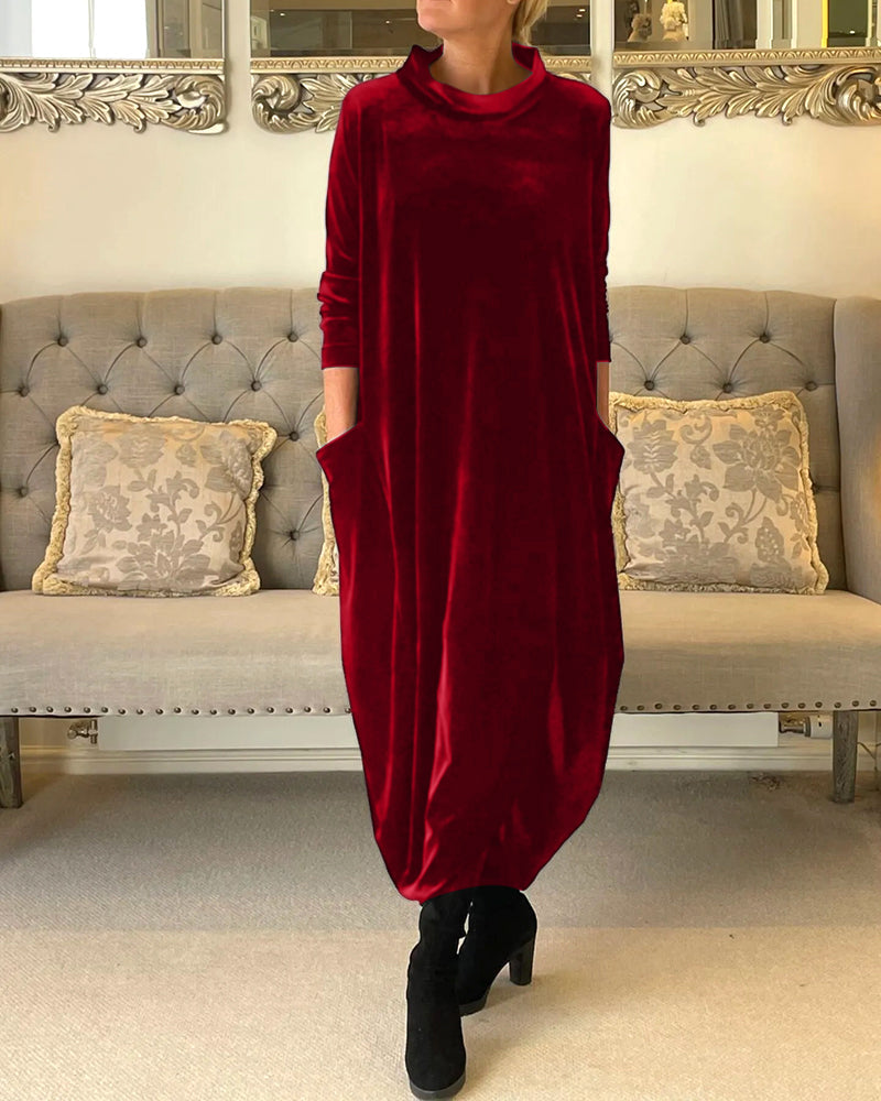 EB | Elegantes Samtkleid mit Bauchabdeckung