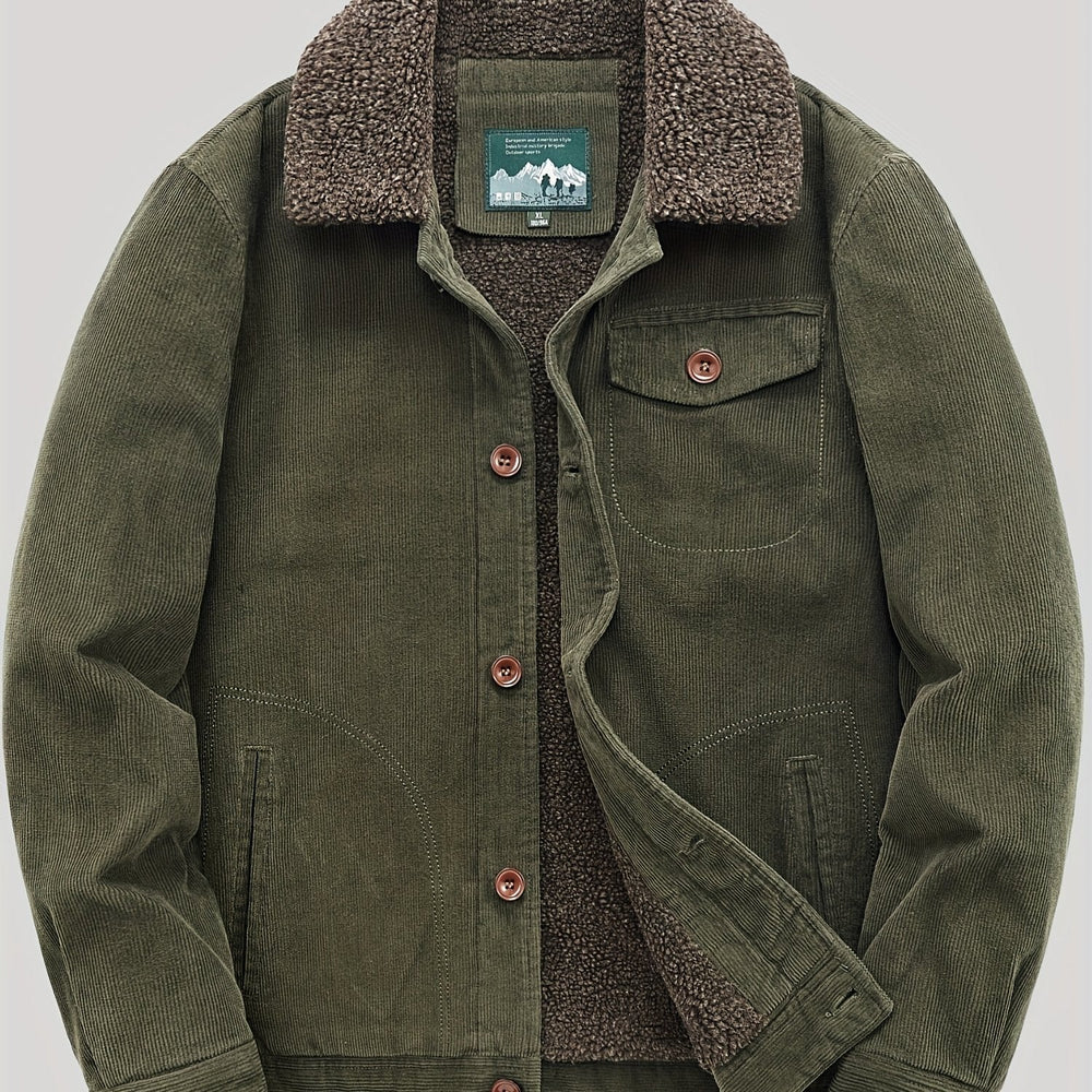 EB | Herren Fleece-Weste mit Knöpfen Warm und Elegant