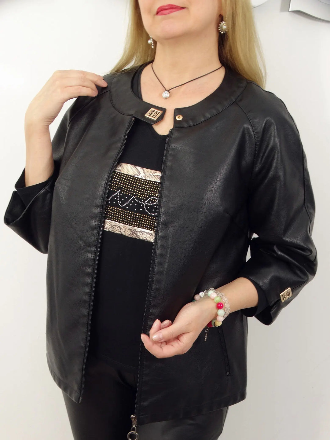 EB | Schicke Kunstlederjacke