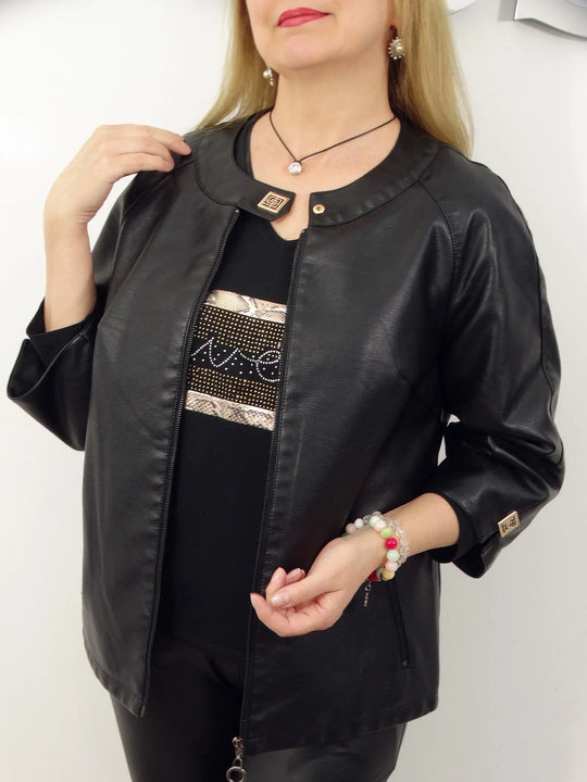 EB | Schicke Kunstlederjacke