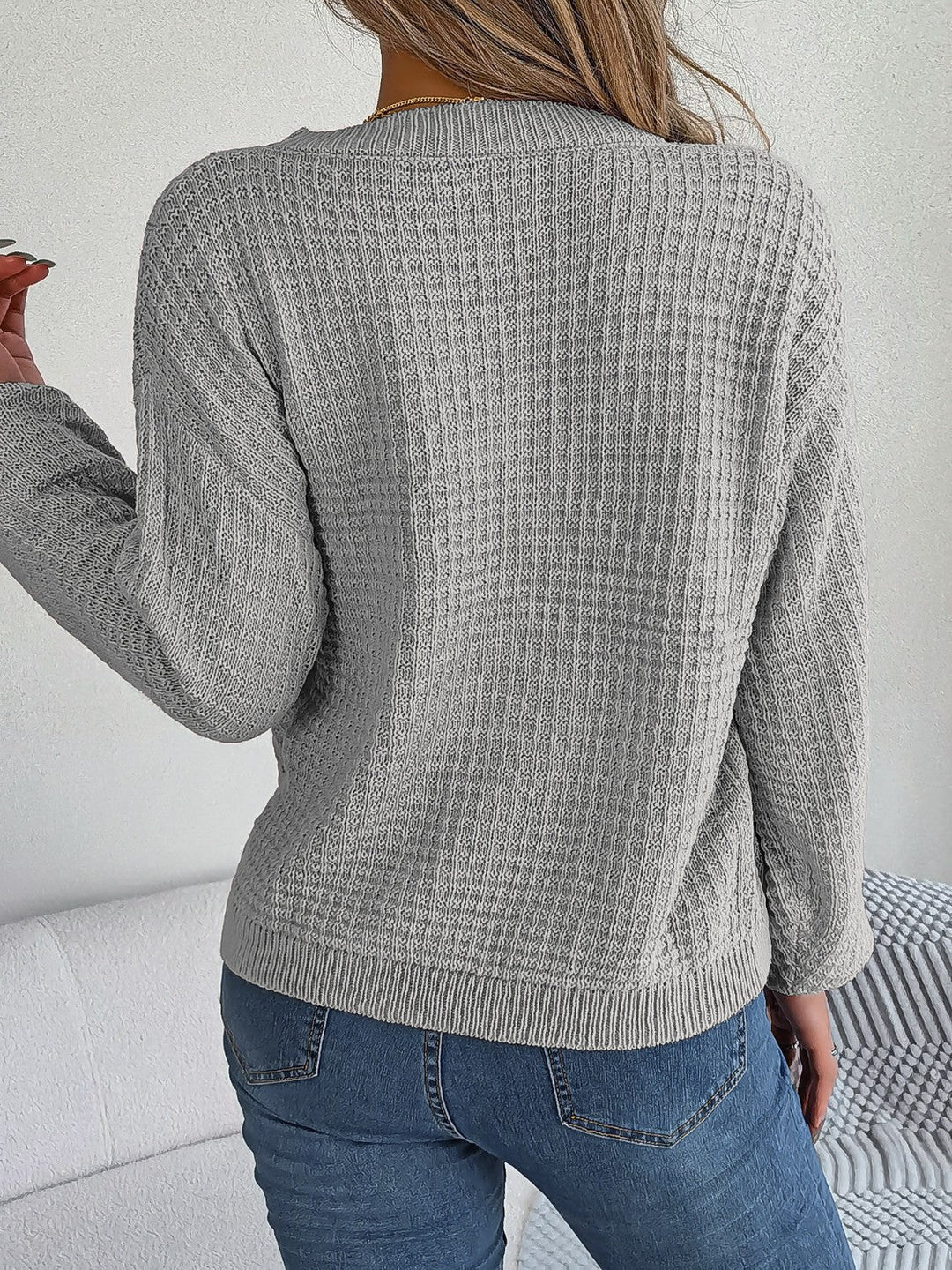 EB | Sweater - Strukturstrick Rundhals Pullover