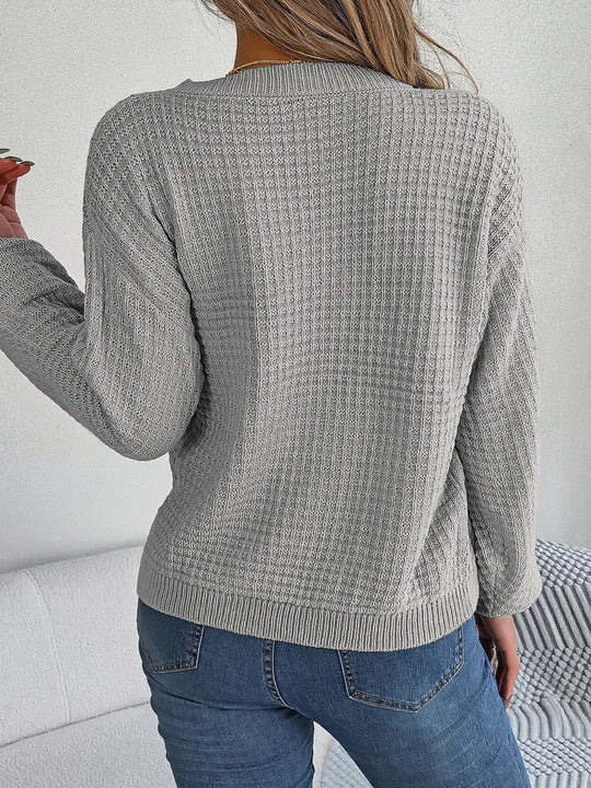 EB | Sweater - Strukturstrick Rundhals Pullover