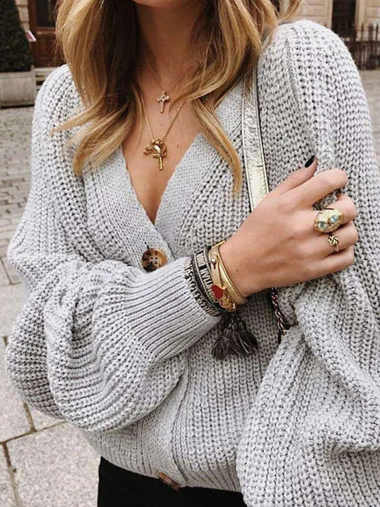 EB | Strickjacke mit Puffärmeln