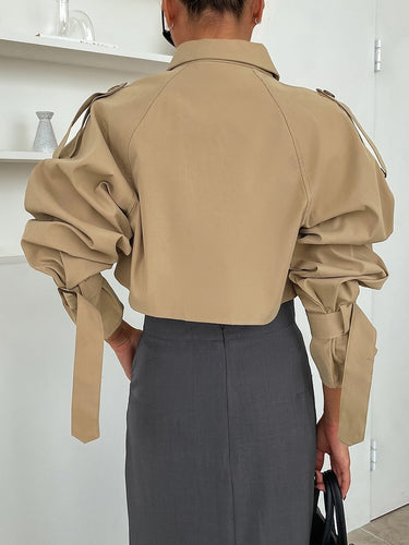 EB | Stylischer Crop Trenchcoat - Bequem & Elegant