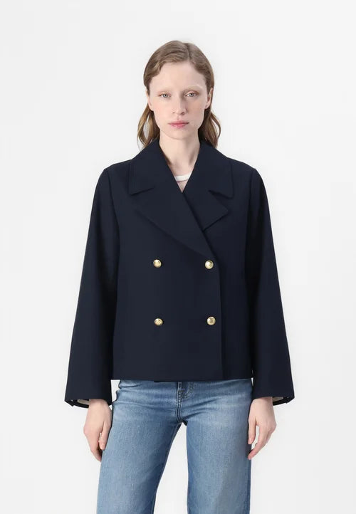EB | Klassischer Damen Peacoat mit Langen Ärmeln
