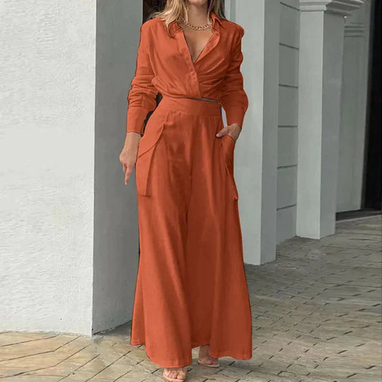 EB - Stylisches Top und Hosen Set für Frauen