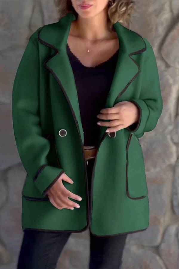 EB | Suit-Kragen doppelseitige Wolljacke