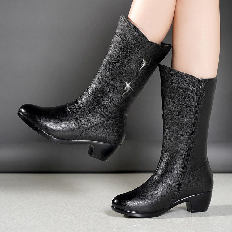 Damen-Boots mit Plateau & Blockabsatz EB EB