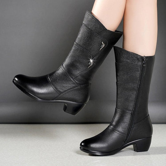 Damen-Boots mit Plateau & Blockabsatz EB EB