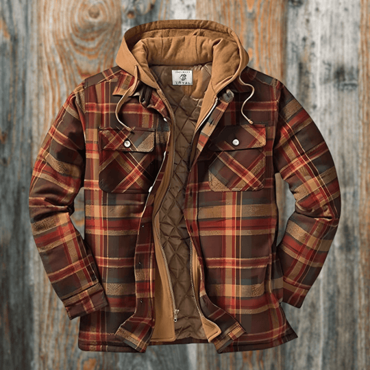 EB | Herren Freizeit Karo-Jacke - Frühling & Herbst Reguläre Passform