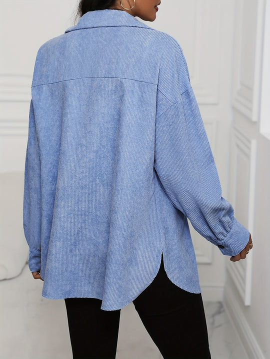 EB | Weiche Cordjacke Polyester/baumwolle Stilvoller Komfort