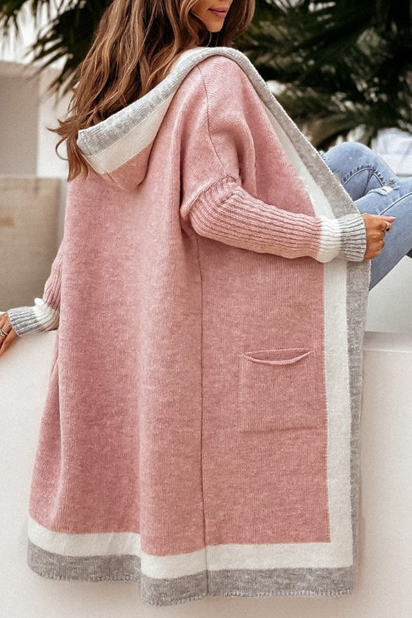 EB | und Winter Freizeit Alleskönner Kapuzen langer Cardigan Pullover Jacke