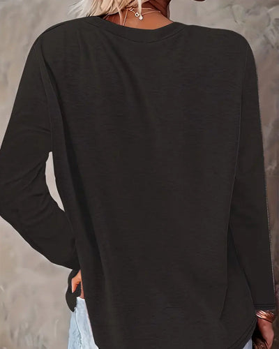 EB | Langarmshirt mit Rundhalsausschnitt und Schneemann Print
