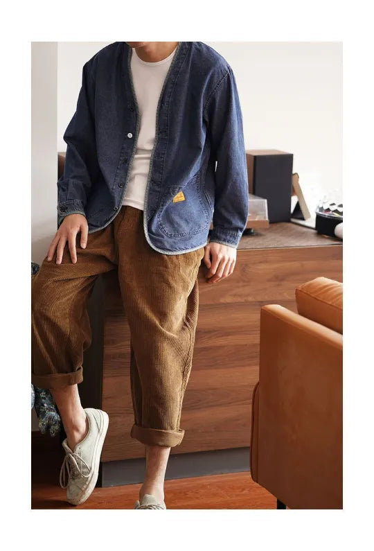 EB | Jeansjacke mit V-Ausschnitt - Milo