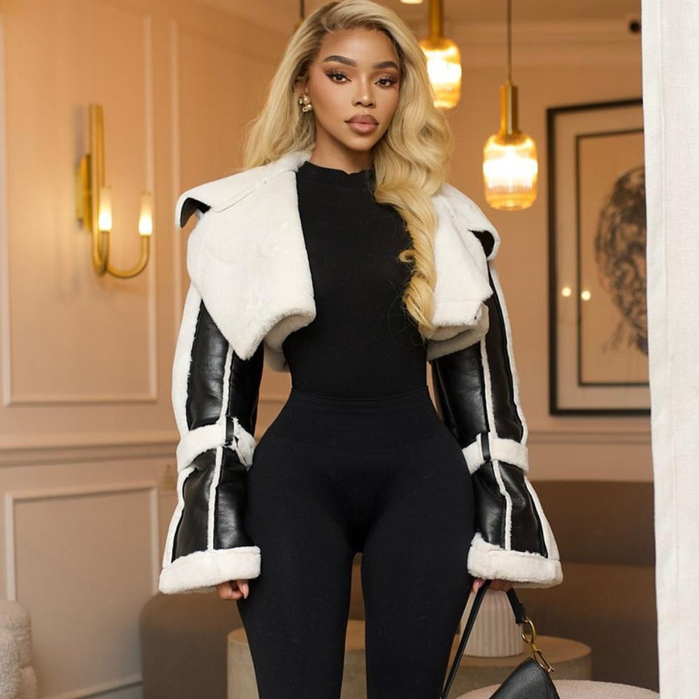 EB | Shearling Cropped Jacket für Damen