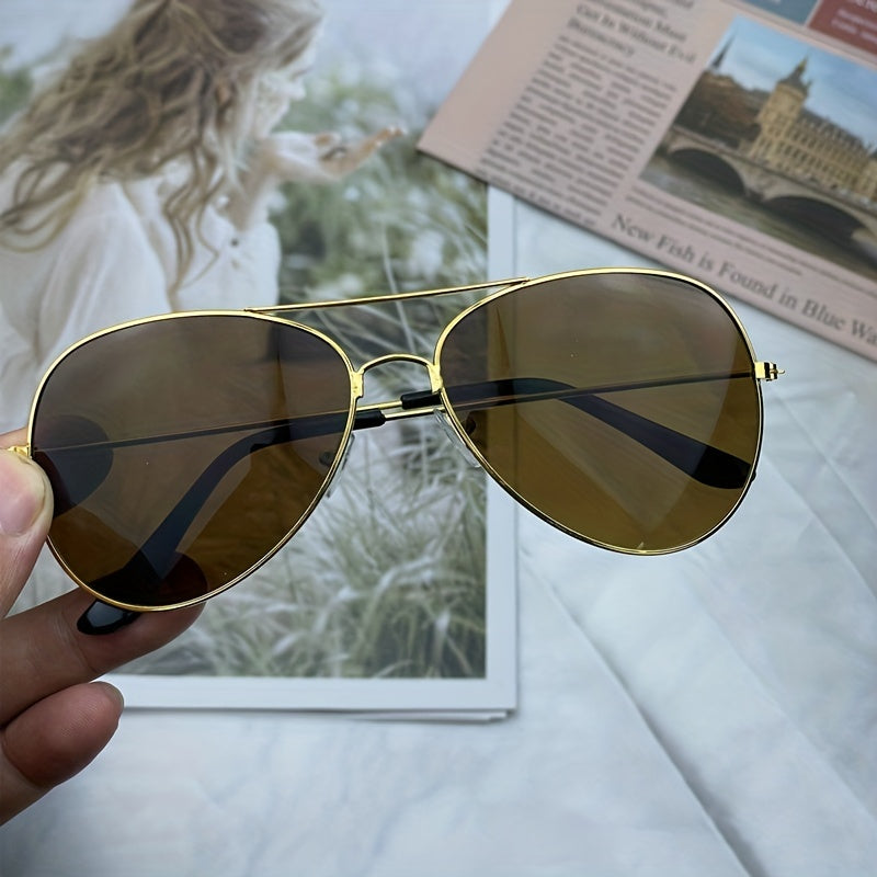 EB | Klassische Aviator-Sonnenbrille mit Goldenem Rahmen für Damen
