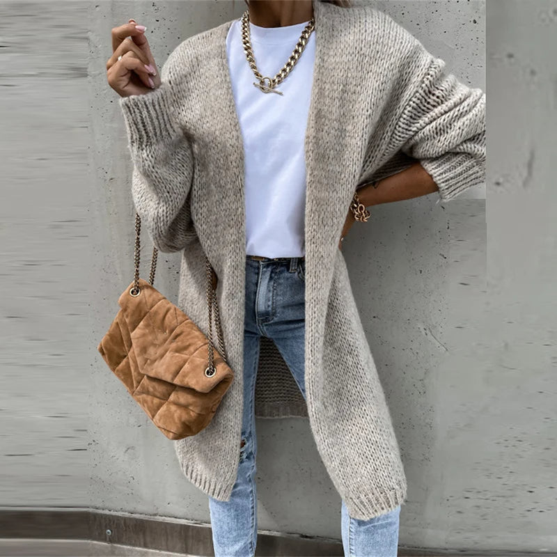 EB | Elegante Damenjacke Mittel Lang & Warm Für Herbst/winter