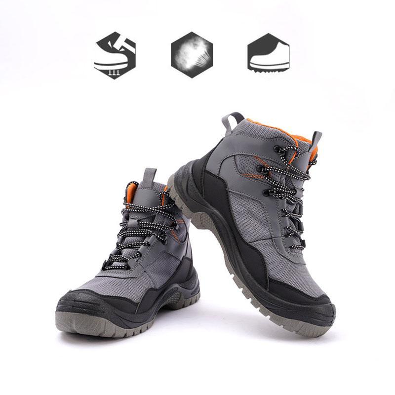 Anti-Smash und Anti-Durchstich High-Top Flugsicherheitsschuhe aus atmungsaktivem Gewebe EB