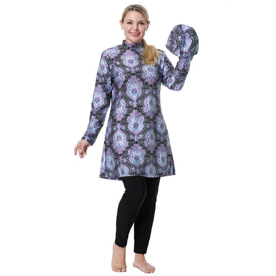 EB | 3Xl 8Xl Gedruckte Halal Arabische Frauen Badebekleidung Badeanzug Burkinis