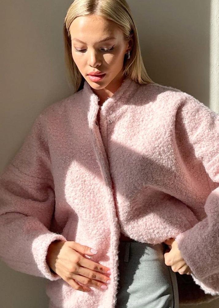 EB | Rosa Drop Shoulder Stehkragenjacke