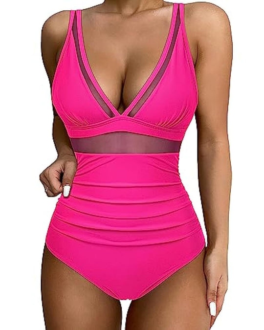 EB | Einteiliger hohler Badeanzug mit hoher Taille