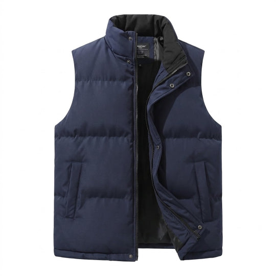 Herren Minimalistische Thermosteppweste mit wasserabweisender Oberfläche und verstellbarem Saum EB