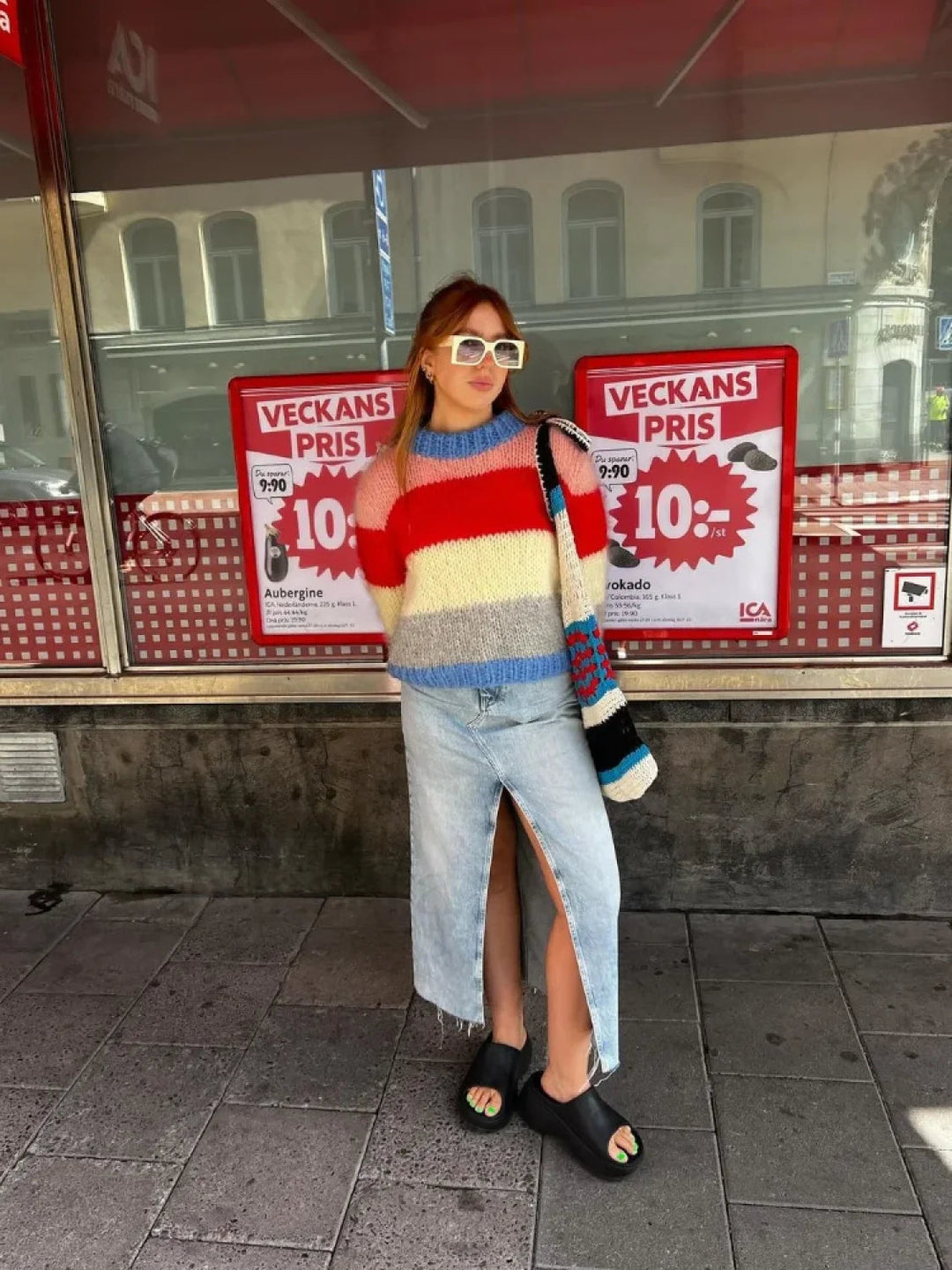 EB | Bunter Gestreifter Strickpullover für Lässig Schicke Looks