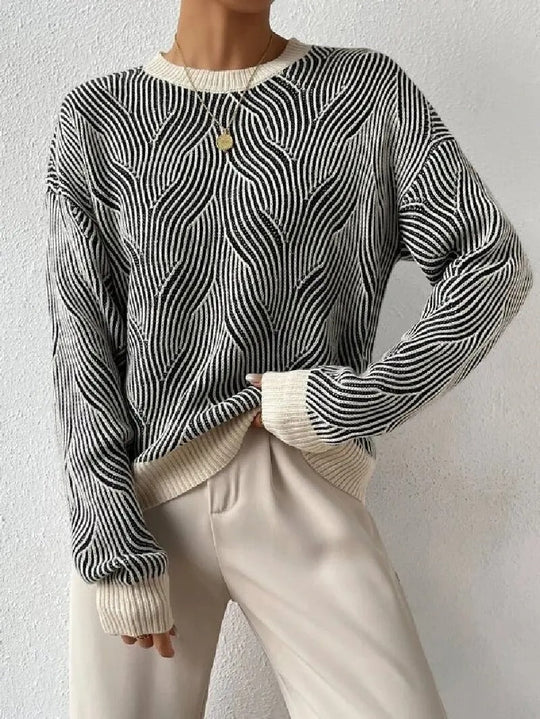 EB | Entspannter Pullover mit abstraktem Muster