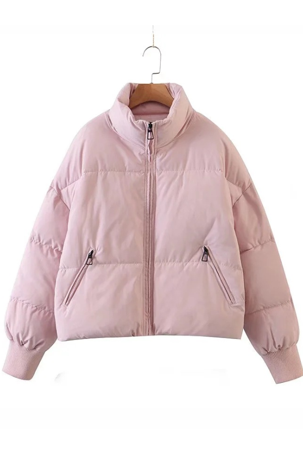 EB | Kragen Reißverschluss Tasche Dick Warm Baumwolljacke