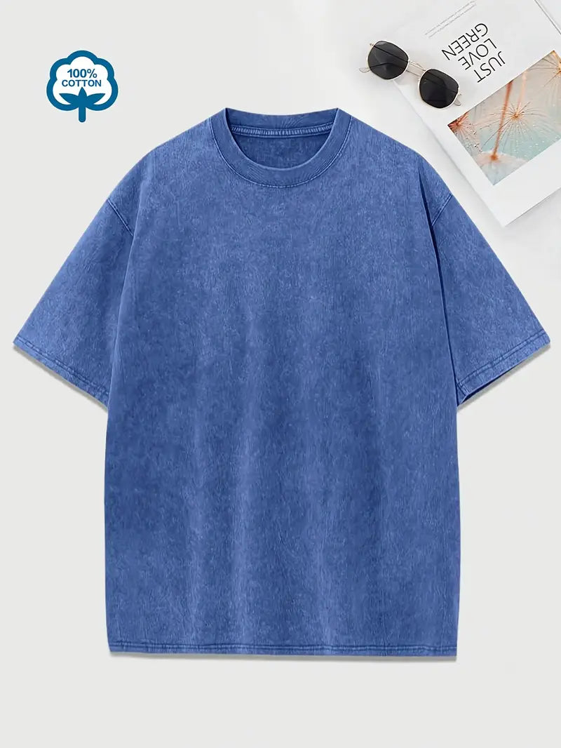 EB | Baumwoll-T-Shirt mit Rundhalsausschnitt