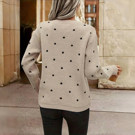 EB | Strickpullover mit Polka Dots