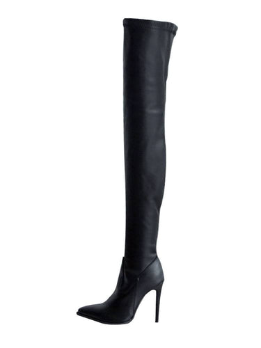 EB | Flache Overknee-Stiefel aus für den Winter