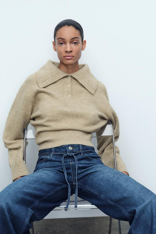 EB | Stilvolle Strickjacke mit Kragen Klassisch und Komfortabel Perfekt für Den Alltag