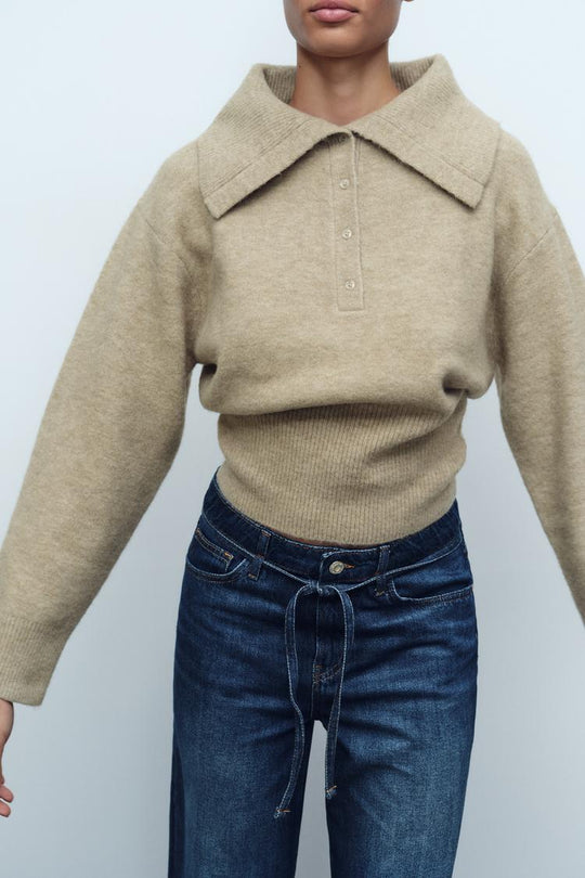 EB | Stilvolle Strickjacke mit Kragen Klassisch und Komfortabel Perfekt für Den Alltag