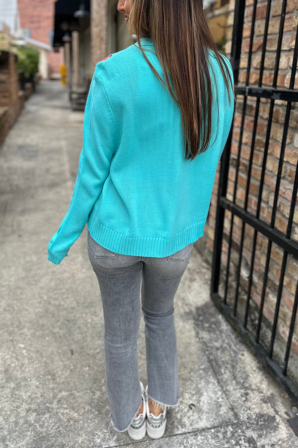 EB | Weihnachtsnussknacker Pailletten Freizeit Strickjacke