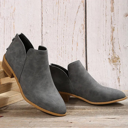 EB | V-Ausschnitt Chic Dicke Absatzstiefel für Damen